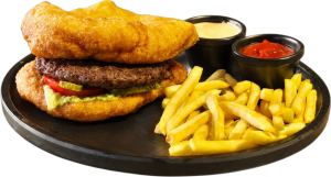 Lángos Burger + Imported Fries