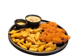 Rántott Csirkemell with Local Fries